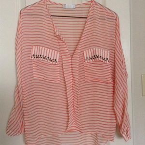 Sheer Long sleeve Blouse